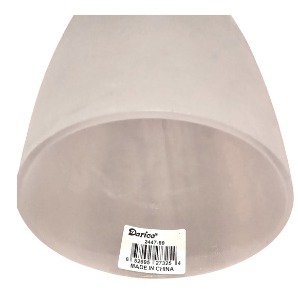 NWOT Darice Frosted Glass Snowman with Scarf and Hat with Christmas Tree Set - Picture 5 of 14